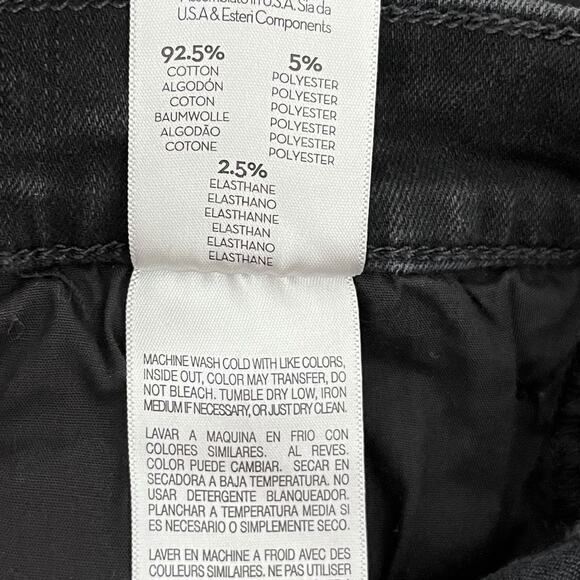 MOTHER Womens Hustler Ankle Fray Straight Leg Jeans Size 32 Black Frayed Hems - Picture 10 of 10